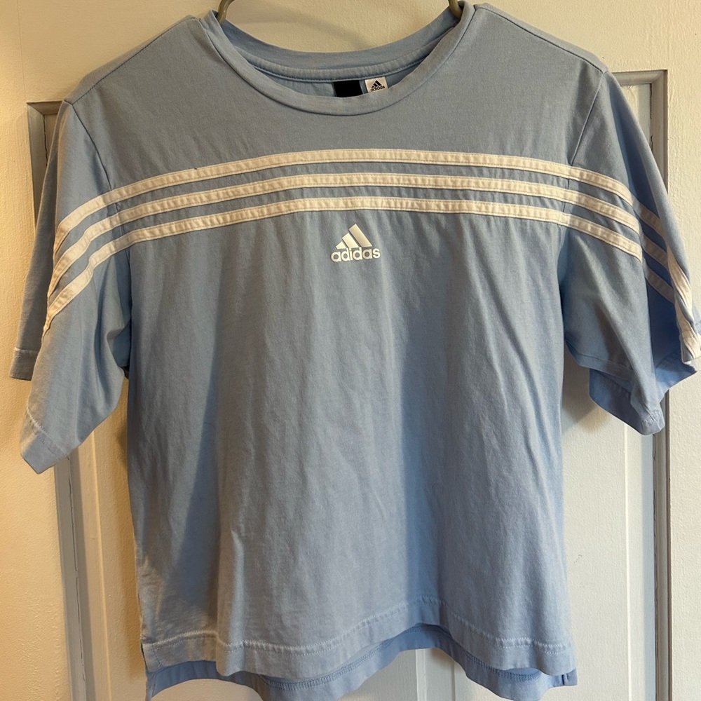 Adidas Blue Cropped T-Shirt